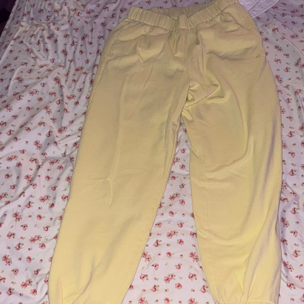 Hollister Light Yellow Joggers